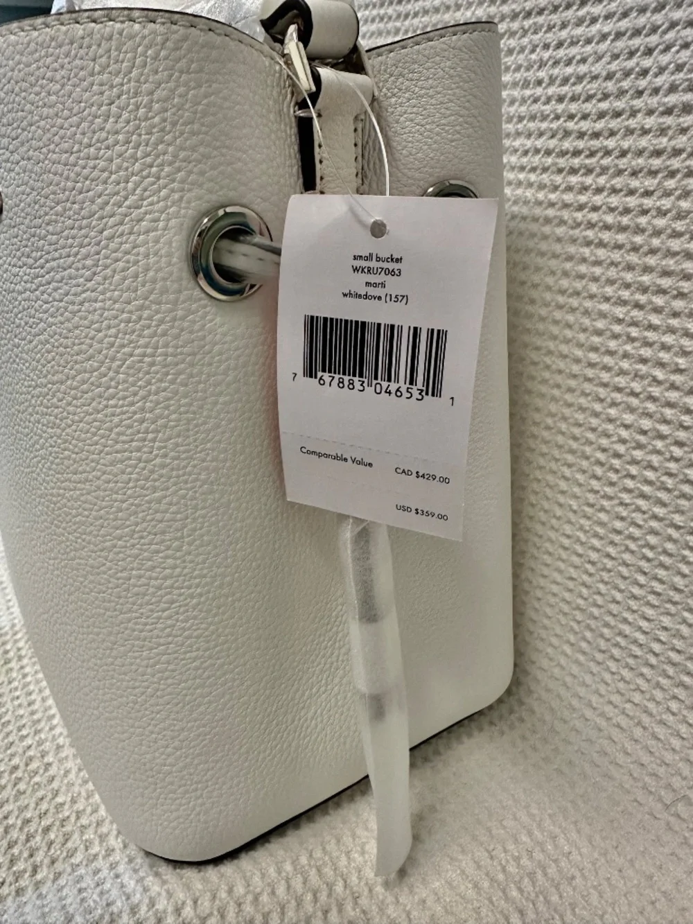 Kate Spade Small Marti Bucket Bag, White Dove, New With TagsBeautiful Kate Spade